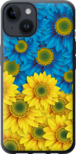 Чохол Жовто-блакитні квіти на iPhone 14