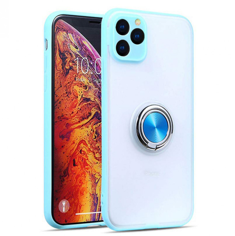 

TPU-PC чехол Deen Shadow Ring series для Apple iPhone 11 Pro Max (6.5") (Бледно-бирюзовый) 789602