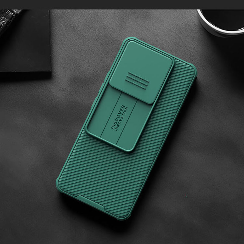 Замовити Карбонова накладка Nillkin CamShield Pro на Xiaomi Poco X6 / Note 13 Pro 5G (Deep Green) на vchehle.ua