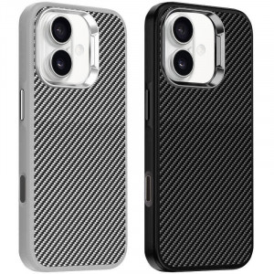 Чохол TPU+PC Carbon with Magnetic safe на Apple iPhone 16 (6.1")