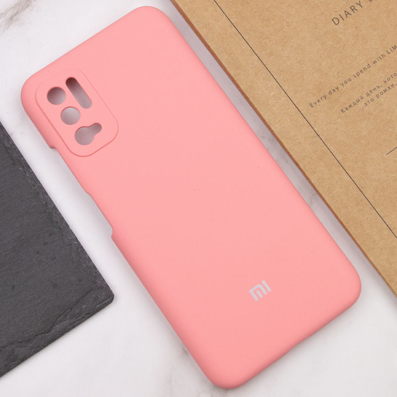 Чехол Silicone Cover Full Camera (AAA) для Xiaomi Redmi Note 10 5G / Poco M3 Pro (Розовый / Light pink) в магазине vchehle.ua