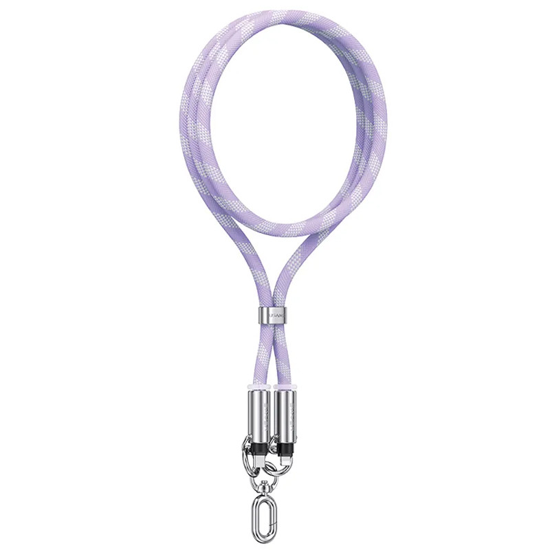 Дата кабель-шнурок Usams US-SJ745 Type-C to Type-C 60W (1.2m) (Purple)