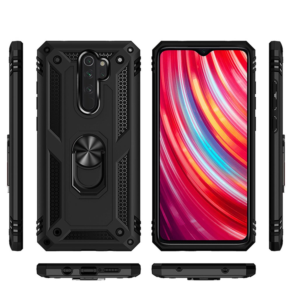 Фото Ударопрочный чехол Serge Ring for Magnet для Xiaomi Redmi Note 8 Pro (Черный) в магазине vchehle.ua