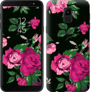 

Чохол Троянди на чорному тлі на Samsung Galaxy J6 2018 607370