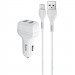 АЗУ Hoco Z36 Leader 2.4A (2USB-A) + кабель USB to MicroUSB (Белый)