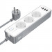 Фото Удлинитель Borofone BAC9 Power PD20W (3USB-A/1C/3xSocket) (2m) (White) в магазине vchehle.ua