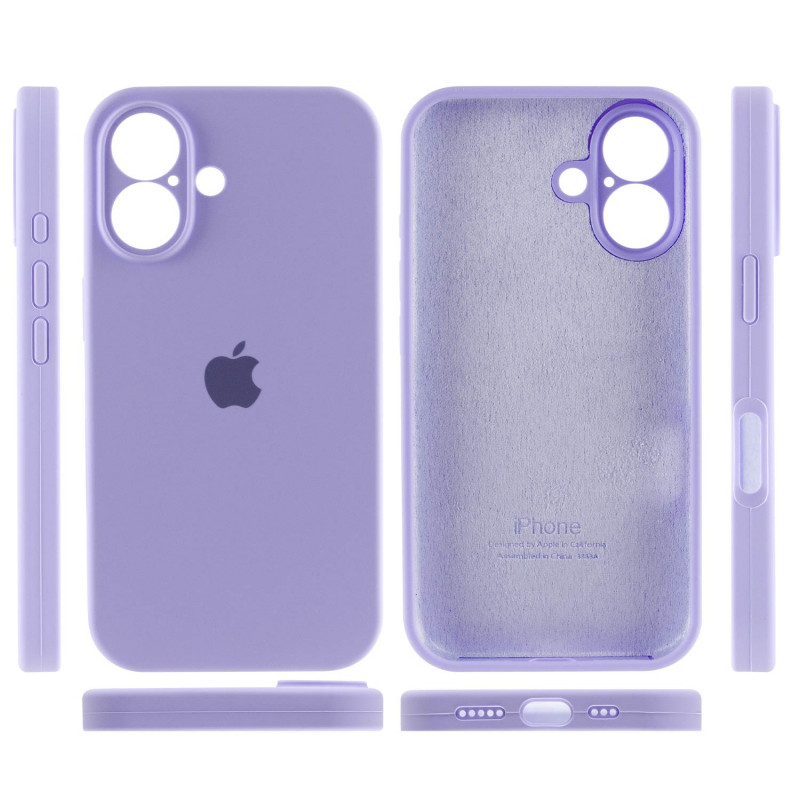 Чехол Silicone Case Full Camera Protective (AA) для Apple iPhone 16 Plus (6.7") (Сиреневый / Dasheen) в магазине vchehle.ua