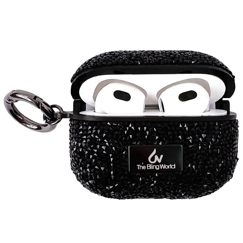 Фото TPU чохол Bling World Rock Diamond на наушников AirPods 3 (Чорний) на vchehle.ua