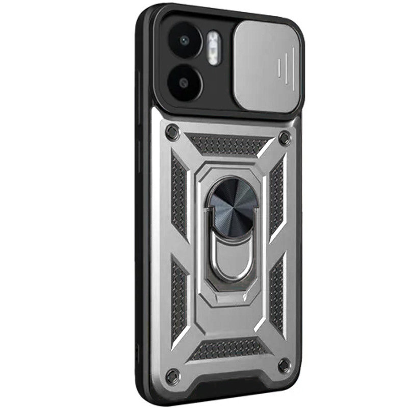 Фото Ударопрочный чехол Camshield Serge Ring для Xiaomi Redmi A1 / A2 (Серебряный) в магазине vchehle.ua