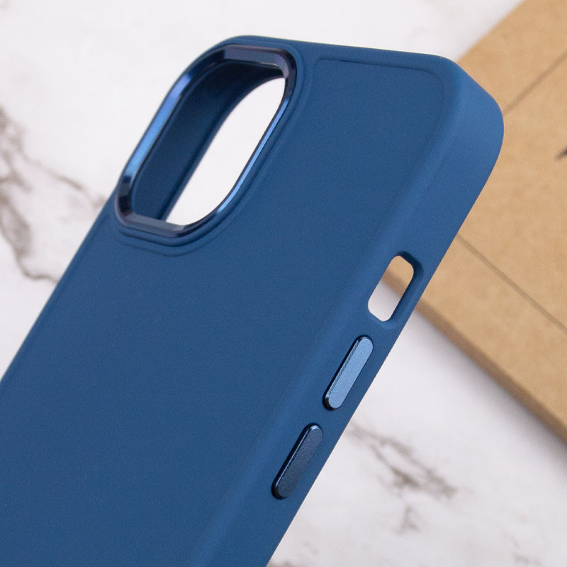 Купить TPU чехол Bonbon Metal Style для Apple iPhone 14 (6.1") (Синий / Denim Blue) на vchehle.ua