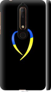 Чехол Жёлто-голубое сердце для Nokia 6.1