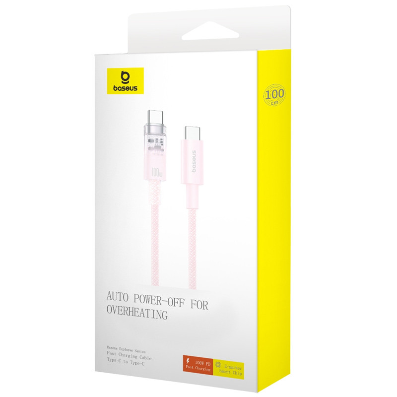 Фото Уценка Дата кабель Baseus Explorer Type-C to Type-C 100W with Smart Temperature Control (1m) (P1031) на vchehle.ua