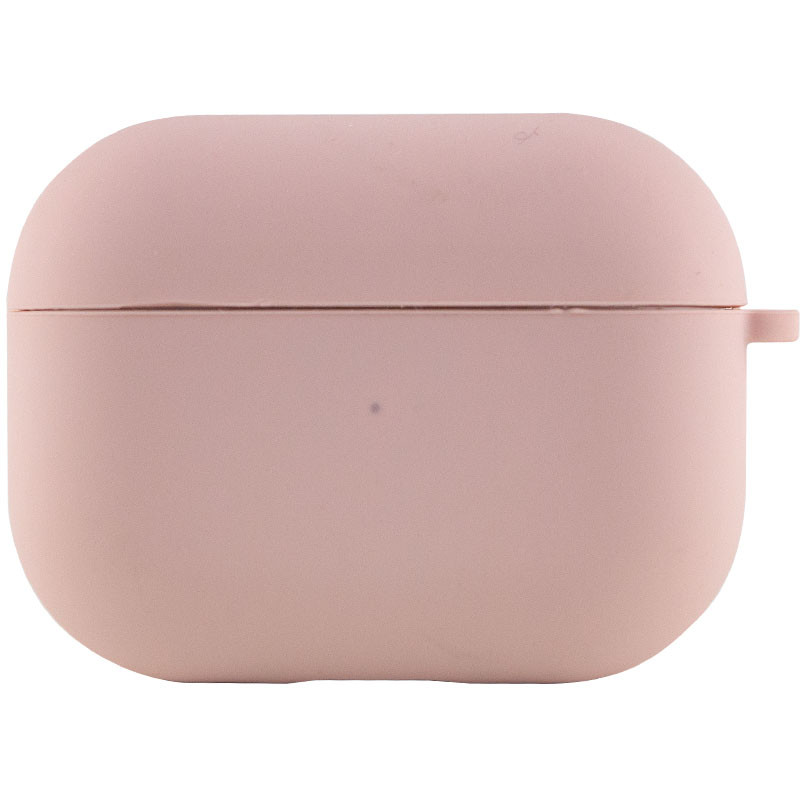 Фото Силиконовый футляр с микрофиброй для наушников Airpods Pro (Розовый / Pink Sand) на vchehle.ua