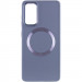 Фото TPU чохол Bonbon Metal Style with Magnetic safe на Samsung Galaxy S24 (Сірий / Lavender) на vchehle.ua