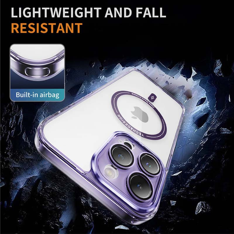 Купить TPU+PC чехол Fullcolor with Magnetic Safe для Apple iPhone 14 Pro (6.1") (Purple) на vchehle.ua