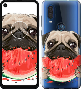 

Чехол Мопс и арбуз для Motorola One Vision 843911