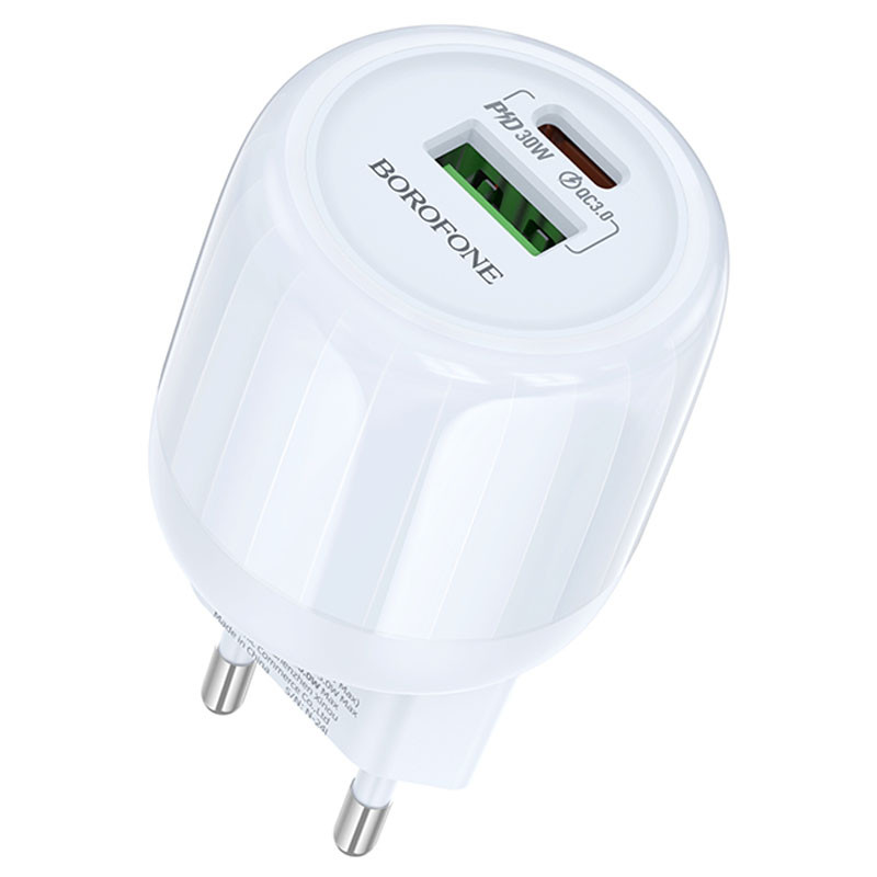 МЗП Borofone BA94A Lustrous PD30W+QC3.0 (1USB-A/1C) (Blue)