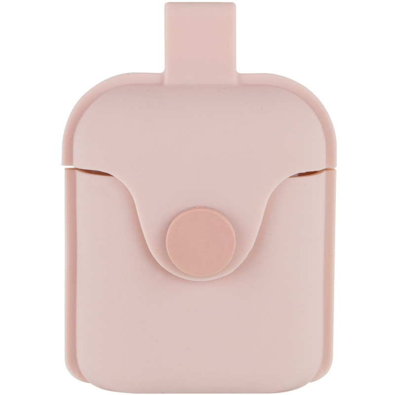 Фото Силиконовый футляр на магните для наушников AirPods 1/2 (Розовый / Pink Sand) на vchehle.ua