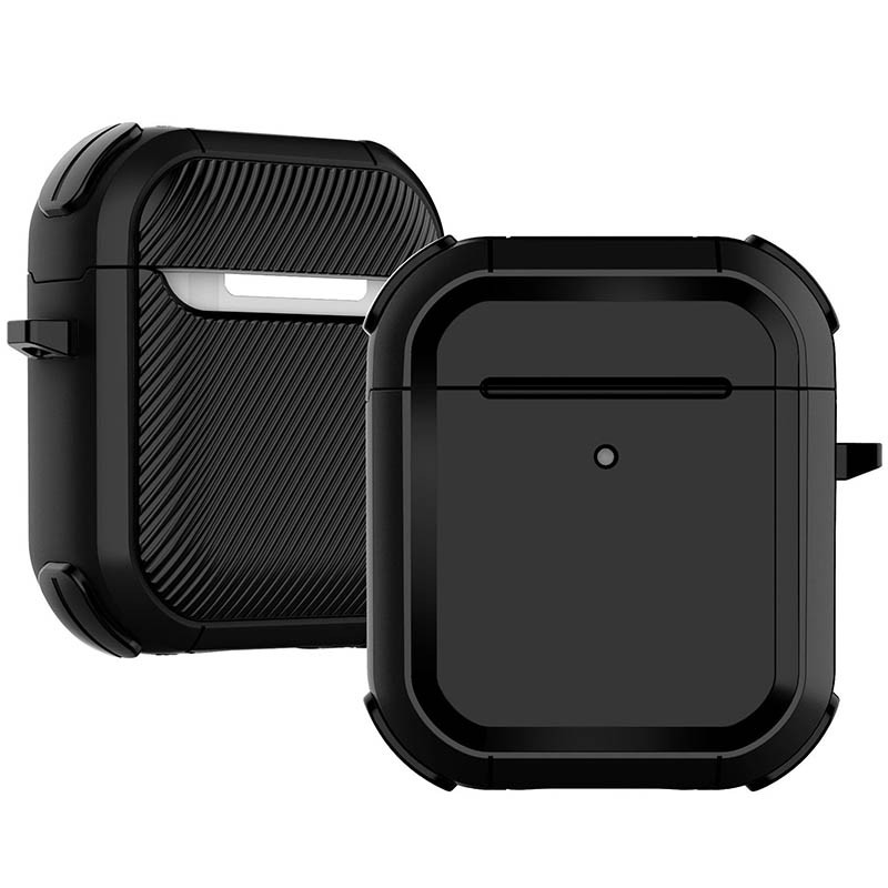 Футляр протиударний Black Ed. для навушників Airpods 1/2 (Black)