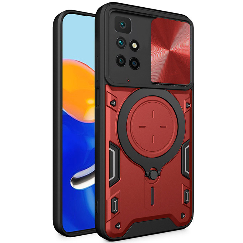 Фото Ударопрочный чехол Bracket case with Magnetic для Xiaomi Redmi 10 (Red) на vchehle.ua