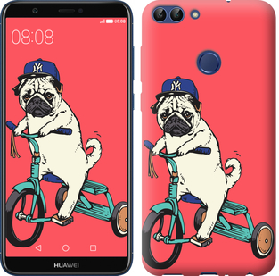 

Чехол Мопс на велосипеде для Huawei Honor 9 Lite 658520
