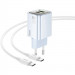 Фото МЗП Hoco N46 Glorious PD20W+QC3.0 (1USB-A/1C) + кабель Type-C to Type-C (Blue) в маназині vchehle.ua