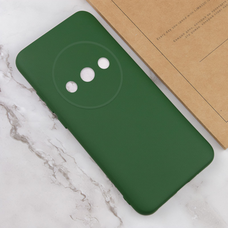 Чехол Silicone Cover Lakshmi Full Camera (AA) для Xiaomi Redmi A3 (Зеленый / Dark green) в магазине vchehle.ua