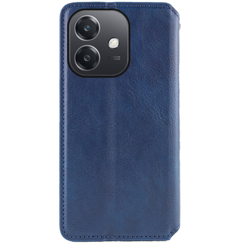 Шкіряний чохол-книжка GETMAN Cubic (PU) на Oppo A3 4G / A3x 4G/ A40m (Синій) в магазині vchehle.ua