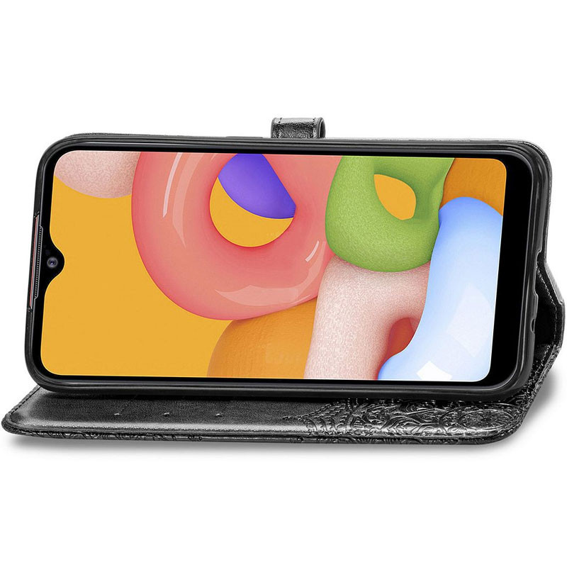 Купити Шкіряний чохол-книжка Art Case з візитницею на Xiaomi Redmi 9A (Чорний) на vchehle.ua