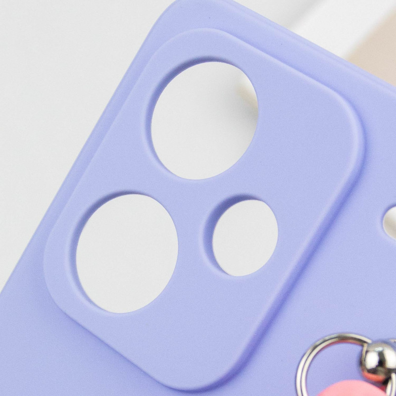 Замовити Чохол Chained Heart з підвісним ланцюжком на Xiaomi Redmi Note 13 Pro+ (Lilac Blue) на vchehle.ua