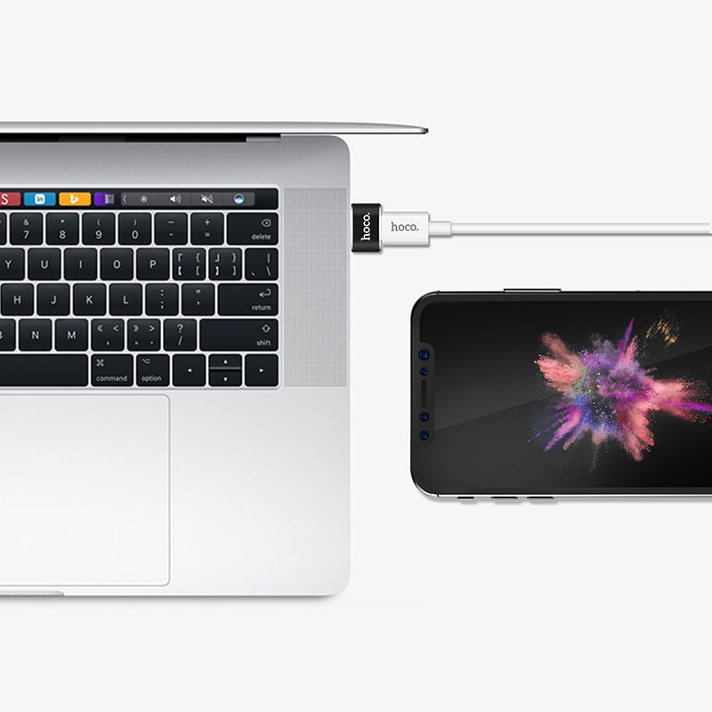 Купить Переходник Hoco UA6 OTG USB to Type-C (Черный) на vchehle.ua