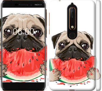 

Чохол Мопс і кавун на Nokia 6.1 843969