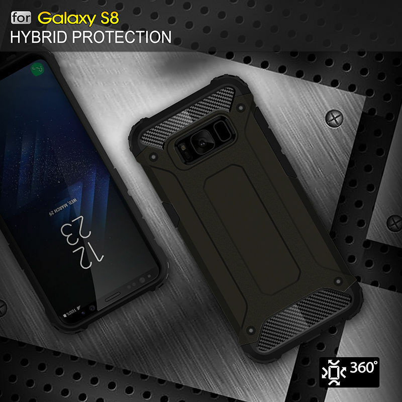 Фото Бронированный противоударный TPU+PC чехол Immortal для Samsung G950 Galaxy S8 (Черный) на vchehle.ua