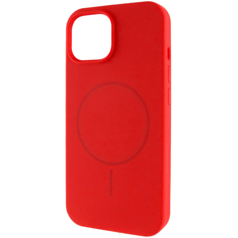 Чохол Silicone Case Full Protective (AA) NO LOGO with Magnetic Safe на Apple iPhone 15 (6.1") (Червоний / Red)