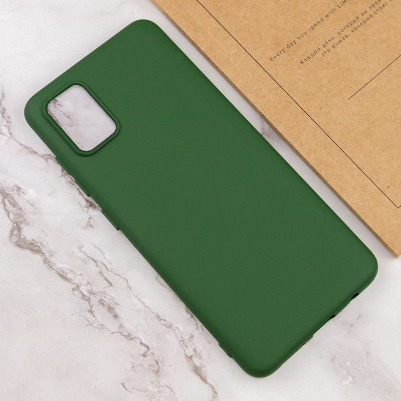 Чохол Silicone Cover Lakshmi (AA) на Samsung Galaxy A51 (Зелений / Dark green) в магазині vchehle.ua