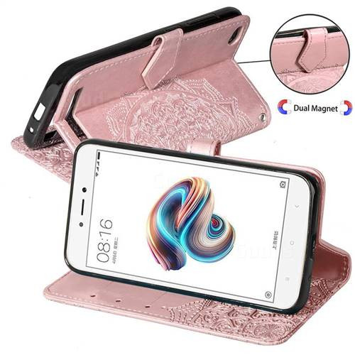 Кожаный чехол-книжка Art Case с визитницей для Xiaomi Redmi 4a (Розовый) в магазине vchehle.ua