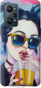Чехол Арт-девушка в очках для Realme GT Neo 2