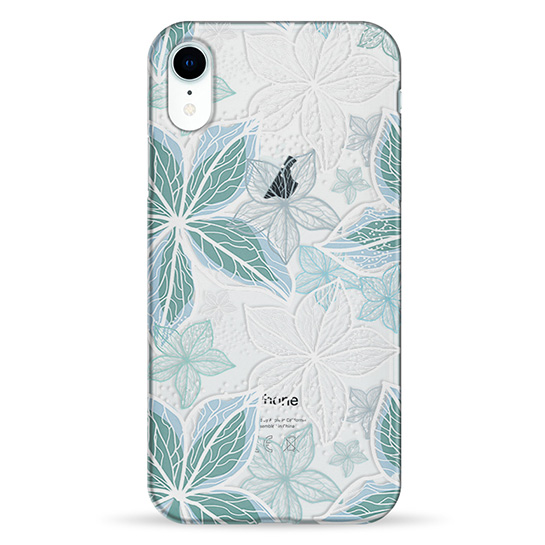 Чехол Pump Transperency для Apple iPhone XR (6.1") (Blue Flowers)