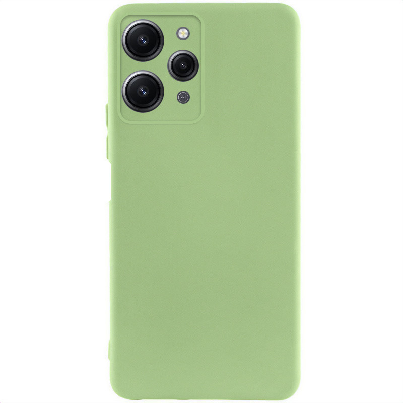 Чехол TPU GETMAN Liquid Silk Full Camera для Xiaomi Redmi 12 (Зеленый / Pistachio)