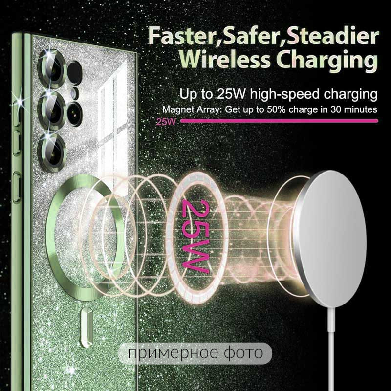 TPU чехол Delight case with Magnetic Safe с защитными линзами на камеру для Samsung Galaxy S21 FE (Зеленый / Green) в магазине vchehle.ua