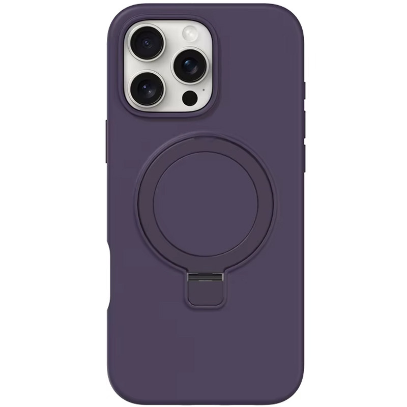 Чохол Silicone Case Full Protective NO LOGO with Ring на Apple iPhone 16 Pro Max (6.9") (Purple)
