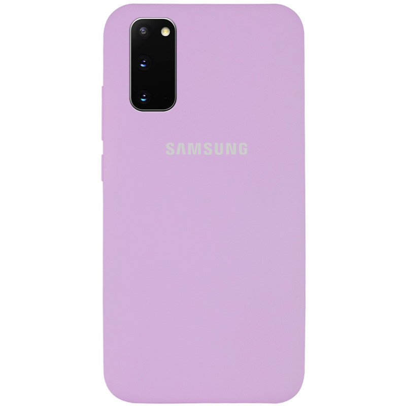 Чохол Silicone Cover Full Protective (AA) на Samsung Galaxy S20 (Бузковий / Lilac)