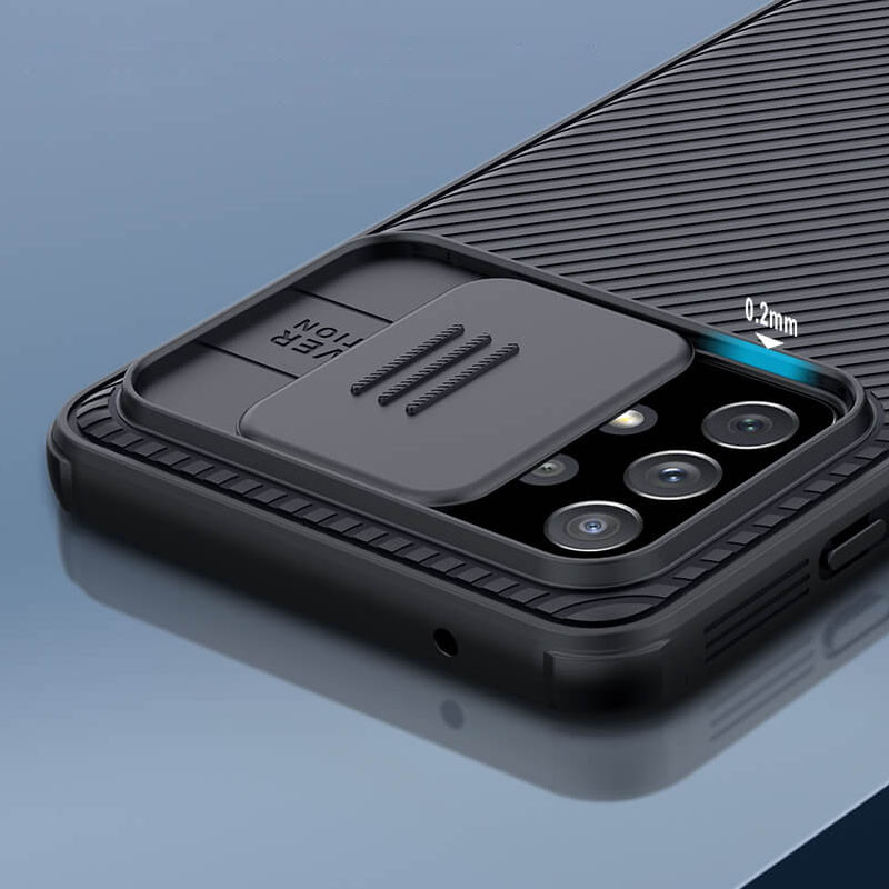 Замовити Карбонова накладка Nillkin Camshield (шторка на камеру) на Samsung Galaxy A52 4G / A52 5G / A52s (Чорний / Black) на vchehle.ua
