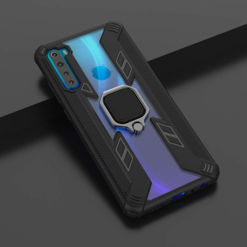 Купити Ударостійкий чохол Combo Ring for Magnet на Xiaomi Redmi Note 8T (Чорний) на vchehle.ua