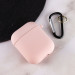 Фото Силиконовый футляр с микрофиброй для наушников Airpods 1/2 (Розовый / Pink Sand) в магазине vchehle.ua