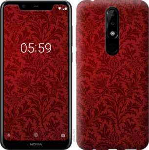

Чехол Чехол цвета бордо для Nokia 5.1 Plus 878954
