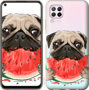 Чехол Мопс и арбуз для Huawei P40 Lite