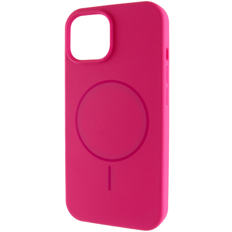 Чехол Silicone Case Full Protective (AA) NO LOGO with Magnetic Safe для Apple iPhone 11 Pro Max (6.5") (Малиновый / Dragon Fruit)
