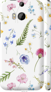 

Чехол Цветочный фон v2 для HTC One M8 1440034
