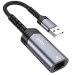 Перехідник Hoco UA26 USB ethernet adapter (1000 Mbps) (Metal gray)